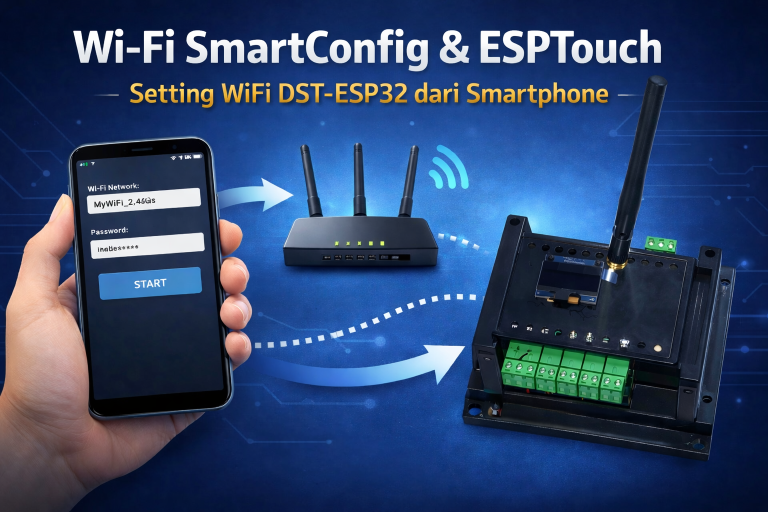 Setting WiFi ESP32 menggunakan SmartConfig dan aplikasi ESPTouch