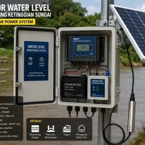 Sensor Water Level IoT Solar Panel dengan MPPT Solar Charge Controller untuk Monitoring Ketinggian Air Sungai